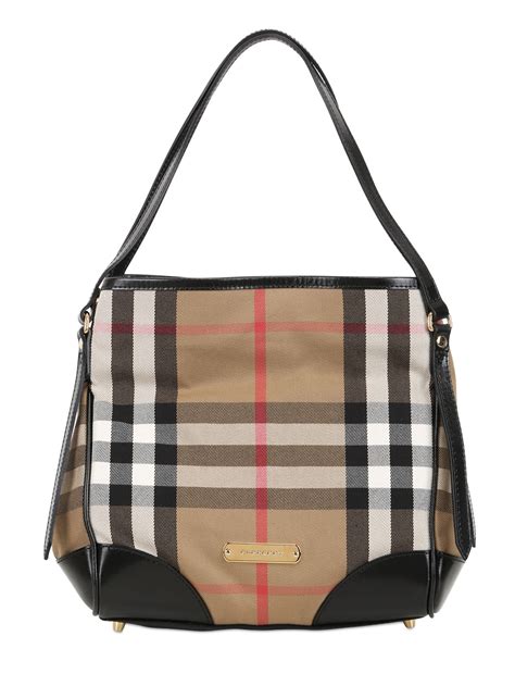 burberry bridle house check small canterbury tote|BURBERRY House Check Small Canterbury Tote Black.